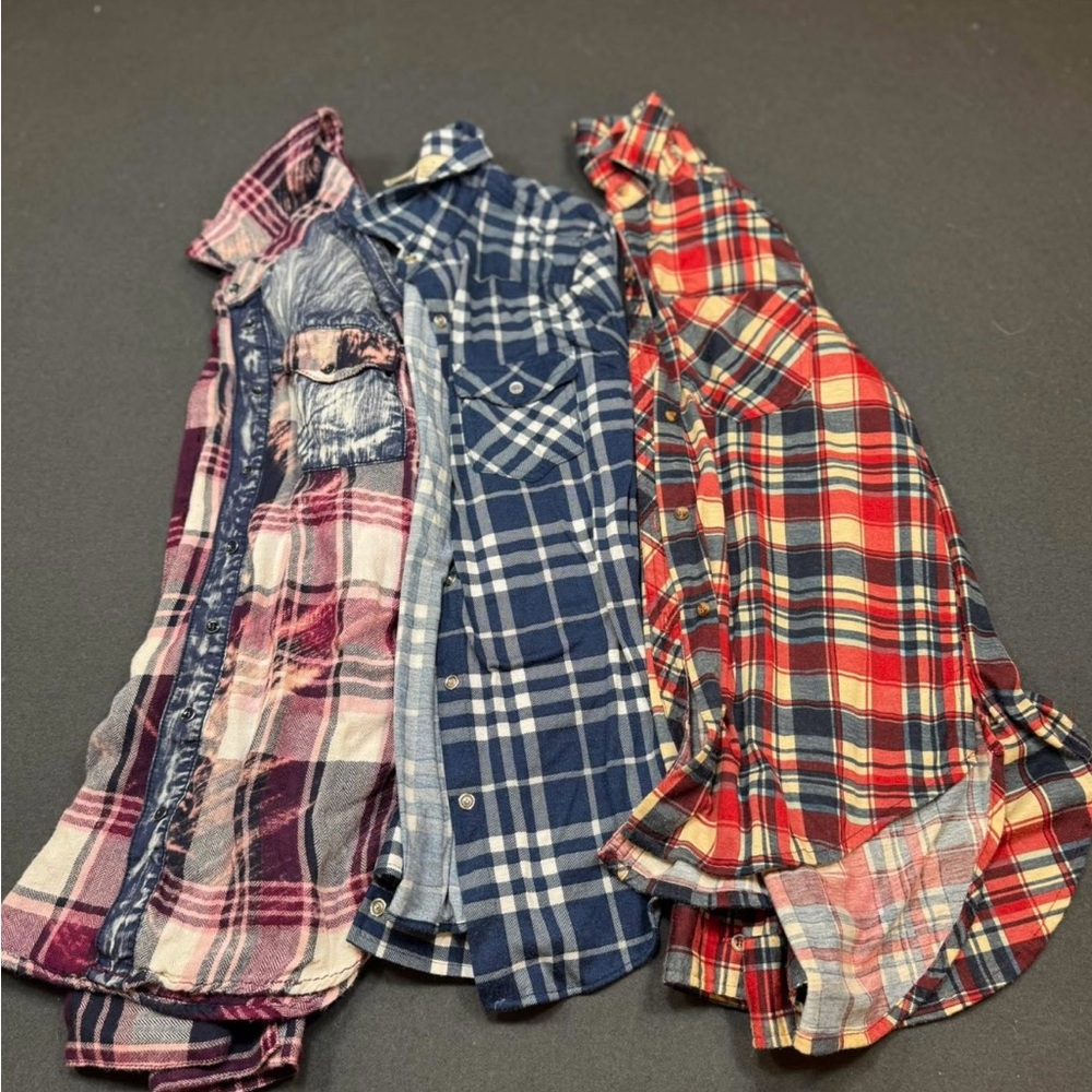 Plaid/Flannel shirts Set - Multicolor